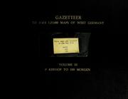 Cover of: Gazetteer to AMS 1:25,000 maps of West Germany by United States. Army Map Service