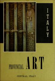 Cover of: Provincial art: Northern Italy