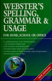 Cover of: Webster's spelling, grammar & usage by 