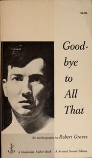 Good-bye to all that by Robert Graves
