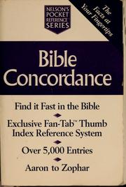 Cover of: Bible concordance by Thomas Nelson Publishers