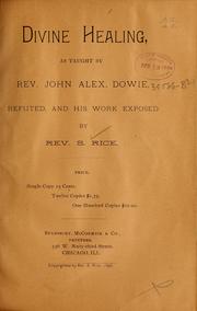 Cover of: Divine healing