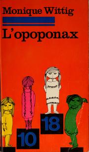 Cover of: L'Opoponax: [Roman]