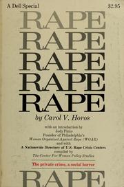 Cover of: Rape