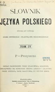 Cover of: Słownik języka polskiego