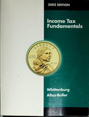 Cover of: Income tax fundamentals, 2002 edition