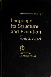 Cover of: Language by Marcel Cohen, Marcel Cohen