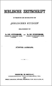 Cover of: Biblische Zeitschrift