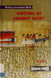 Cover of: Writing in ancient Egypt