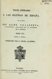 Cover of: Viage literario á iglesias de España by Jaime Villanueva