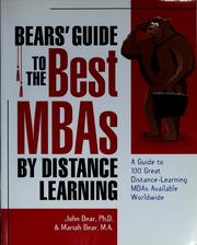 Cover of: Bear's guide to the best MBAs by distance learning