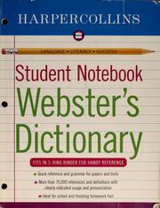 Cover of: HarperCollins student notebook Webster's dictionary by HarperCollins (Firm)