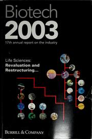 Cover of: Biotech 2003 by G. Steven Burrill