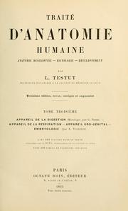 Cover of: Traité d'anatomie humaine by Leo Testut, Leo Testut