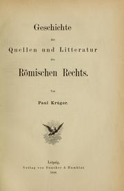 Cover of: Geschichte der Quellen und Litteratur des römischen Rechts