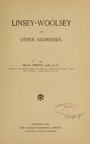 Cover of: Linsey-Woolsey and other addresses...