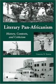 Literary Pan-Africanism by Christel N. Temple