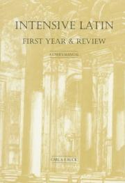 Cover of: Intensive Latin first year & review: a user's manual