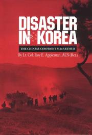 Cover of: Disaster in Korea by Roy Edgar Appleman