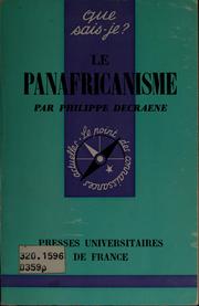 Le panafricanisme by Philippe Decraene