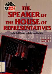 Cover of: The Speaker of the House of Representatives | Bruce Fish