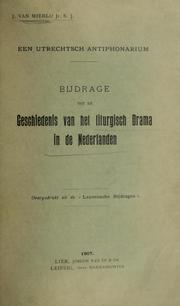 Cover of: Bijdrage tot de Geschiedenis van het liturgisch Drama in de Nederlanden