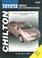 Cover of: Chilton's Toyota Prius 2001-08 repair manual