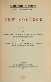 Cover of: New College by Hastings Rashdall