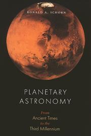 Cover of: Planetary astronomy by Ronald A. Schorn
