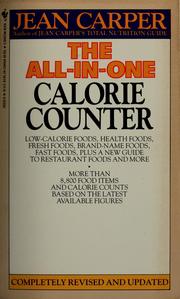 Cover of: The all-in-one calorie counter by Jean Carper