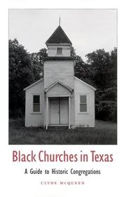 Cover of: Black Churches in Texas by Clyde McQueen