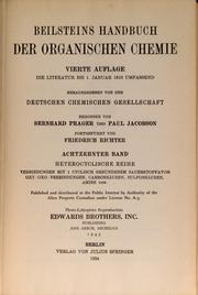 Cover of: Beilsteins Handbuch der organishen Chemie, vierte Aufl by Friedrich Konrad Beilstein, Bernhard Prager, Paul Jacobson, Paul Schmidt, Dora Stern