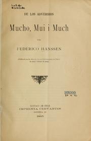 De los adverbios mucho, mui i much by Federico Hanssen