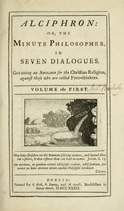 Cover of: Alciphron by George Berkeley, George Berkeley