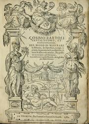 Cover of: Del modo di misvrare by Cosimo Bartoli