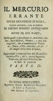 Cover of: Il mercurio errante delle grandezze di Roma: tanto antiche, che moderne