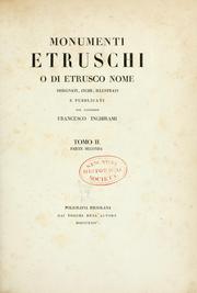 Cover of: Monumenti etruschi o di etrusco nome