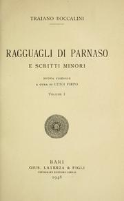 Cover of: Ragguagli di Parnaso e scritti minori by Traiano Boccalini