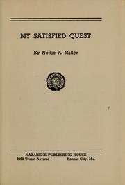 Cover of: My satisfied quest