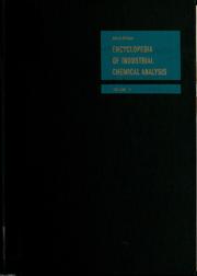 Encyclopedia of industrial chemical analysis by Foster Dee Snell