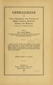 Genealogiae by William Inglis Morse