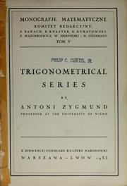 Cover of: Trigonometrical series