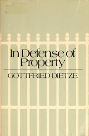 Cover of: In defense of property
