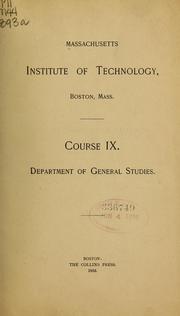 Cover of: Course IX by Massachusetts Institute of Technology