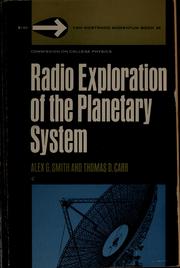 Cover of: Radio exploration of the planetary system by Smith, Alex G.