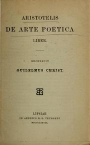 Cover of: Aristotelis De arte poetica liber. by Recensuit Guilelmus Christ.
