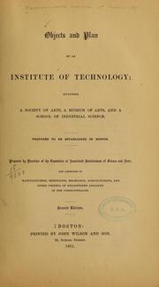 Cover of: Objects and plan of an institute of technology