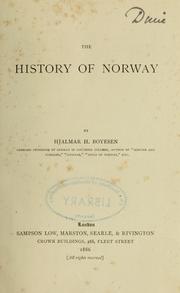 Cover of: A history of Norway: from the earliest times
