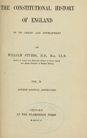 Cover of: The constitutional history of England by William Stubbs