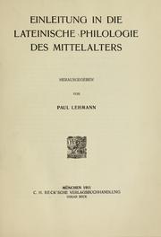 Cover of: Vorlesungen und abhandlungen von Ludwig Traube